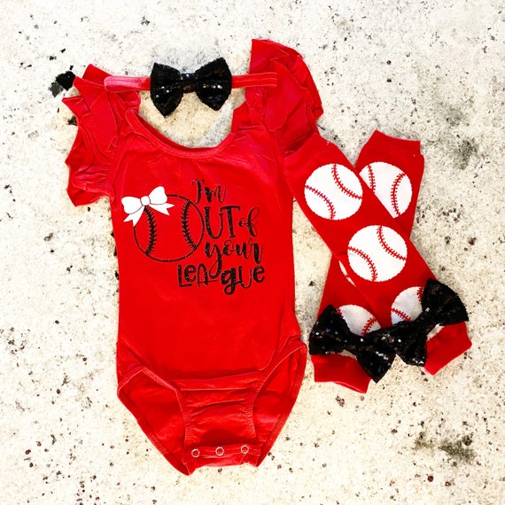 Baby girl baseball romper hotsell