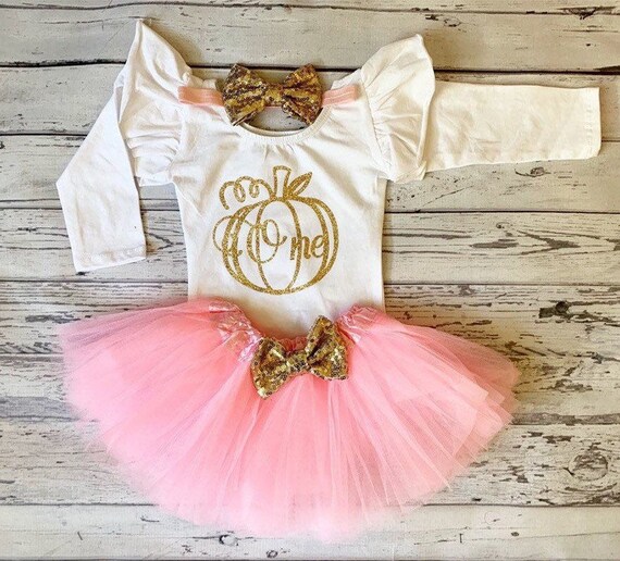 Little Pumpkin Pumpkin First Birthday Outfit Girl Baby Girl 1st