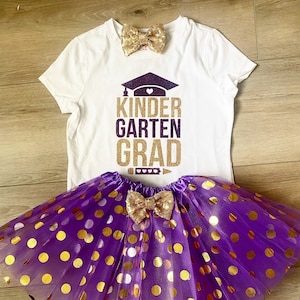 Girls Kindergarten Graduation Outfit Kindergarten Graduate Kindergarten Girls Kinder Outfit Graduate outfit Glitter Shirt Preschool Graduate