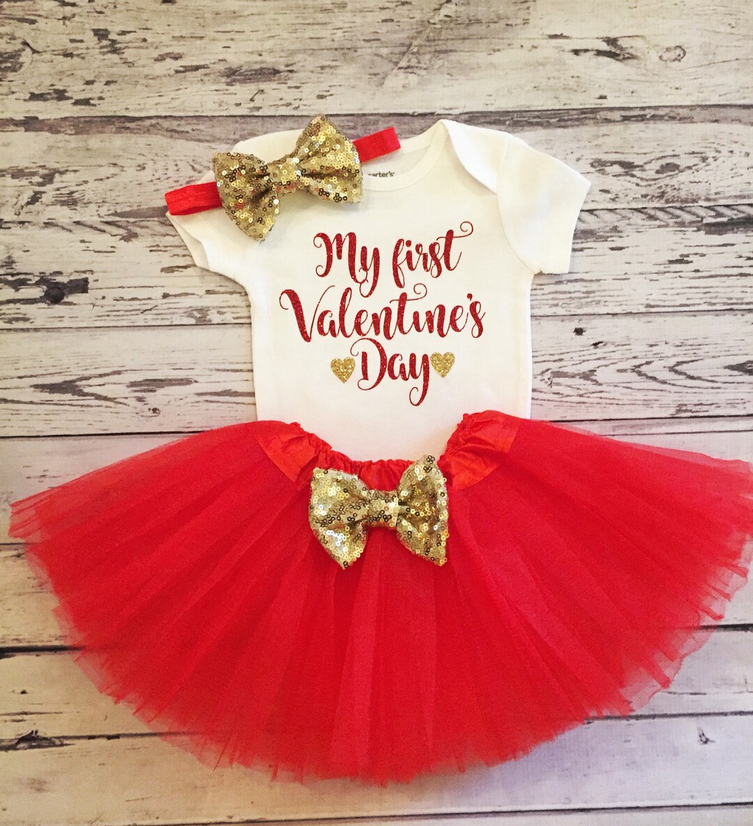 Baby Girl Valentines Day Outfit Girls Valentine Outfit Baby Etsy