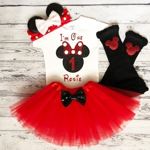 Minnie Mouse 1st Birthday Outfit - Etsy Minnie Mouse 1st Birthday Outfit - Etsy