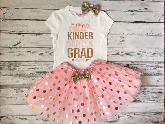 Girls Kindergarten Graduation Outfit Kindergarten Graduate Kindergarten  Girls Kinder Outfit Graduate Outfit Glitter Shirt Preschool Graduate - Etsy