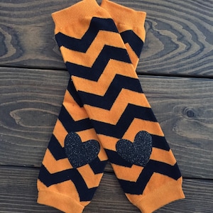 Baby Halloween Leg warmers Halloween chevron black and orange leg warmers Halloween toddler leg warmers Halloween Costume Halloween Baby