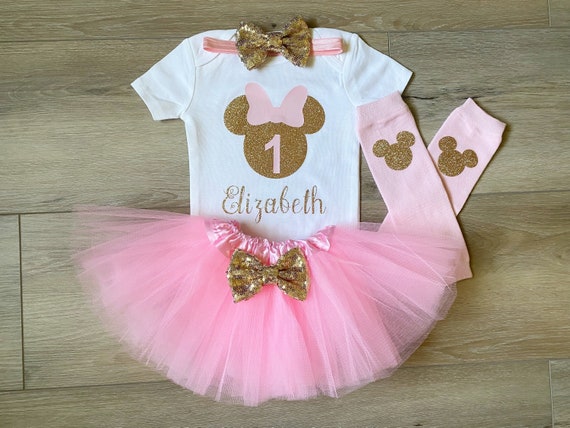pink and gold minnie mouse dress Noelle Sequin Mini Dress in Gold main image 0