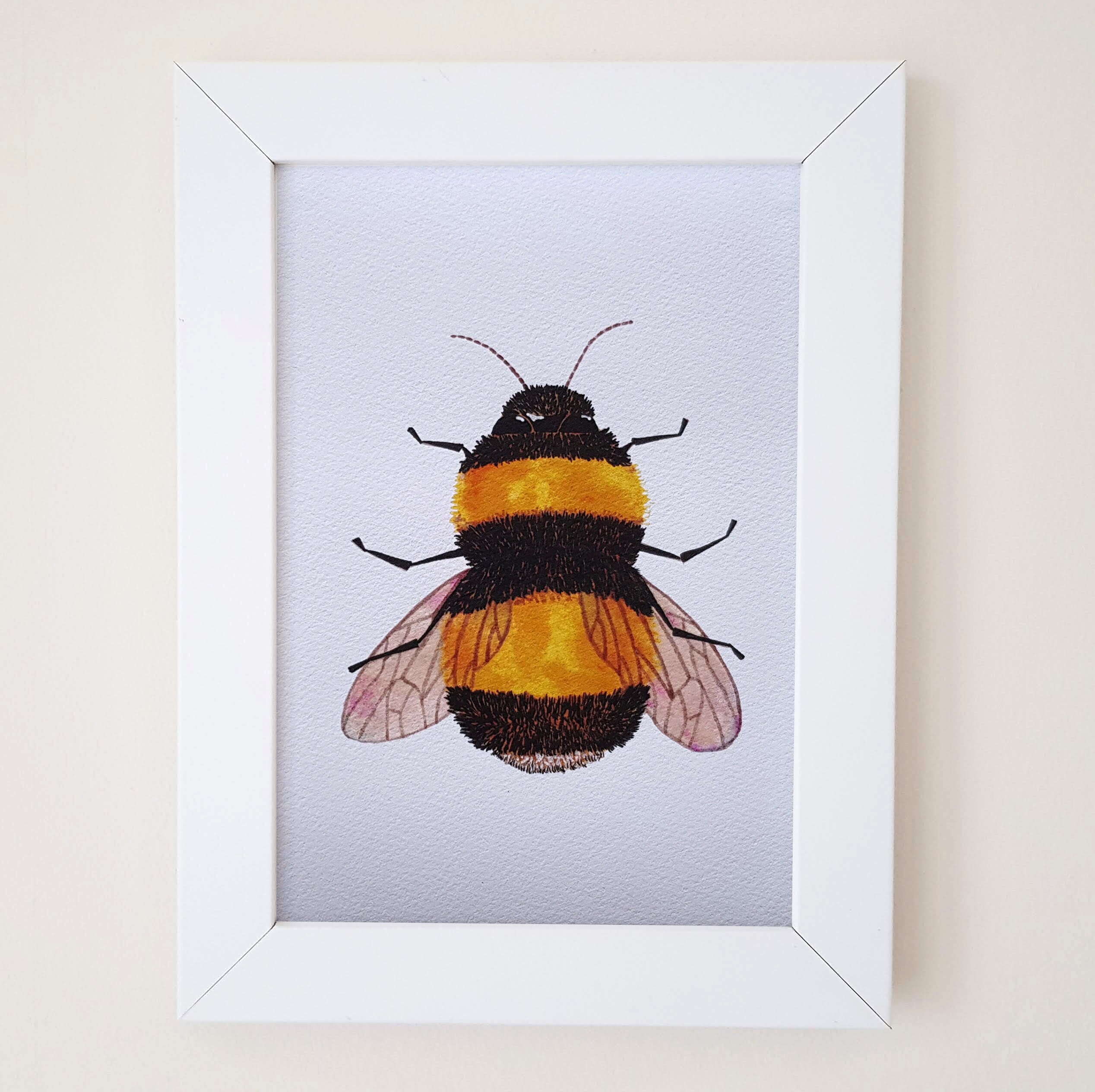 Bee Art Print Home Decor Wall Art Bumble Bee Etsy UK