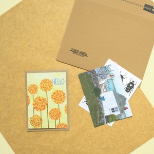 Dandelions Notecard, Wild Flowers Illustration, Blank Greeting Card, Hand Lettering image 6