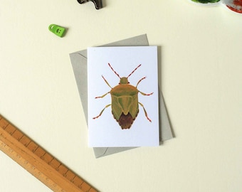 Little shieldbug greeting card