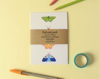 Moths postcard set