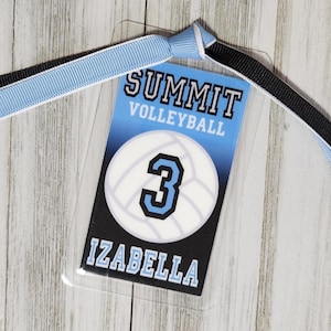 Personalized Volleyball Bag Tags, Personalized Sports Bag Tags, Customized Volleyball Team Gifts, Volleyball Luggage Tags Key Chains