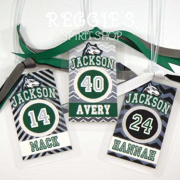 Custom Sports Bag Tags, Personalized Sports Bag Tags, Sports Team Gifts