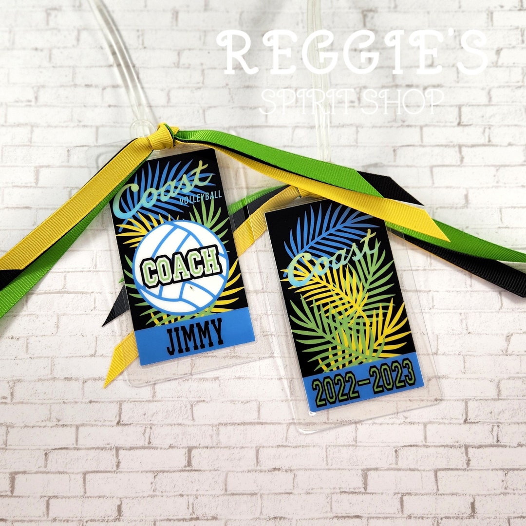 Personalized Volleyball Bag Tags, Personalized Sports Bag Tags
