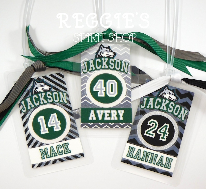 Custom Sports Bag Tags Personalized Sports Bag Tags Sports Etsy