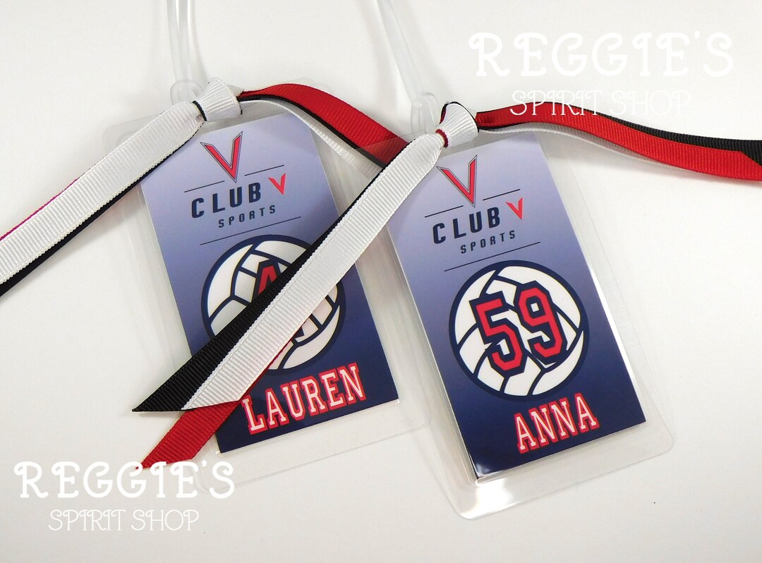 Personalized Volleyball Bag Tags, Personalized Sports Bag Tags