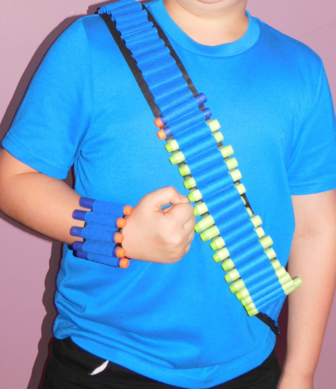 Foam Bullet Dart Holder Belt Rambo Bandolier Black Blue Etsy