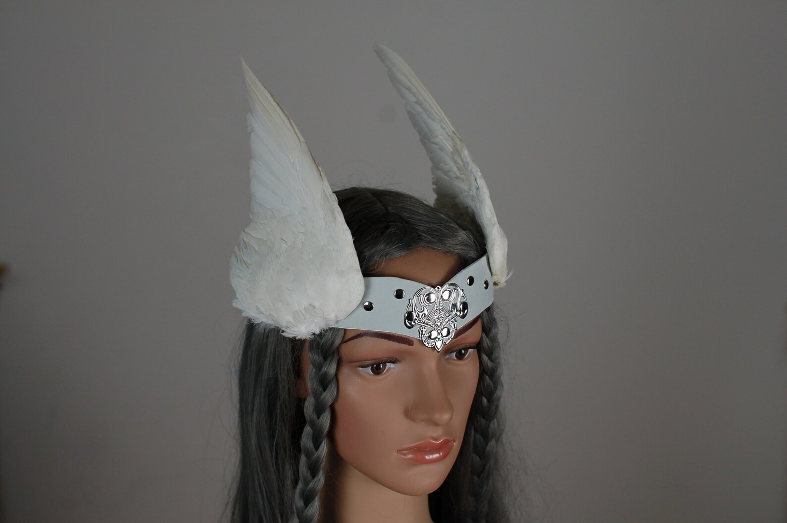 Viking Headdress Valkyrie Headpiece Feather Wings Hairband Etsy