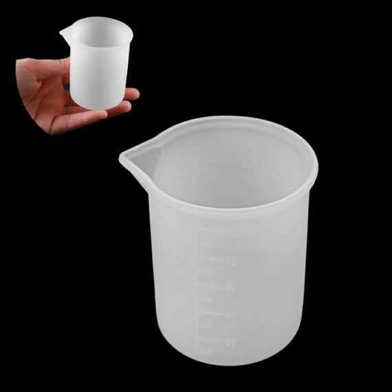 Set of 4 X 100ml Flexible Silicone Measuring Cup Jug. Use for Baking, Cake  Decorating, Resin or Paint Art and Craft. Fluid Art Paint Pouring 