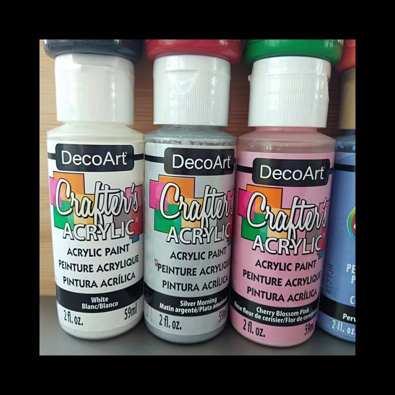Deco Art DecoArt Acrylic Paint set of 12 colours 2oz bottle of Etsy