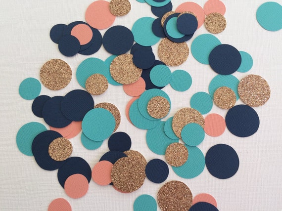 Birthday Decorations Baby Shower Confetti Rose Gold Navy Etsy