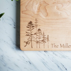 Custom Cutting Board - Personalized Cutting Board, Engraved, Wedding Gift, Housewarming Gift, Single Piece -No Glue Organic Finish