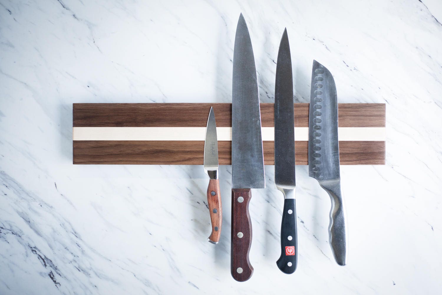 Magnetic Knife Holder Rack Walnut And Maple Zoom