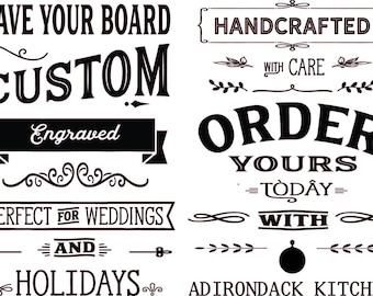 Custom Engraving - Add an Engraving to any Adirondack Kitchen Cutting Board