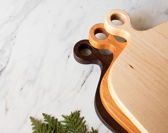 Solid Wood Cutting Board No Glue – Maple, Cherry, or Walnut | Non-Toxic | Handmade Kitchen Gift | Food-Safe, Organic Finish. Sandwich Board