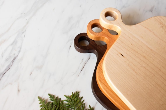 Solid Wood Cutting Board No Glue – Maple, Cherry, or Walnut | Non-Toxic | Handmade Kitchen Gift | Food-Safe, Organic Finish. Sandwich Board