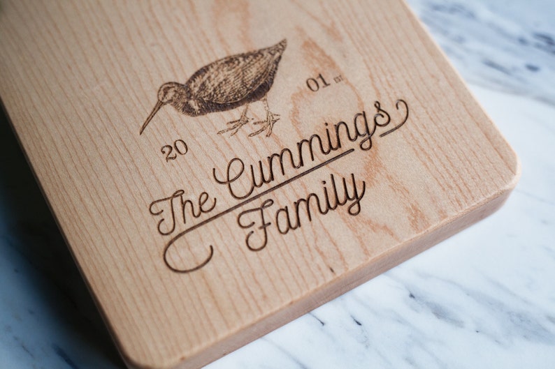Personalized Cheese Board - Family Name Engraved - Custom Engraving Cutting Board - Laser Engraving, Personalized 