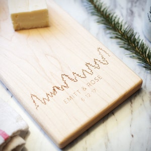 Personalized Cheese Board Couples Gift Anniversary Engraving Charcuterie Board Gift Engraving, Wedding Gift, Maple Cutting Board image 3