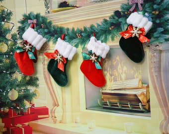 Christmas sock on the fireplace for 1/3 scale doll like Smart Doll.