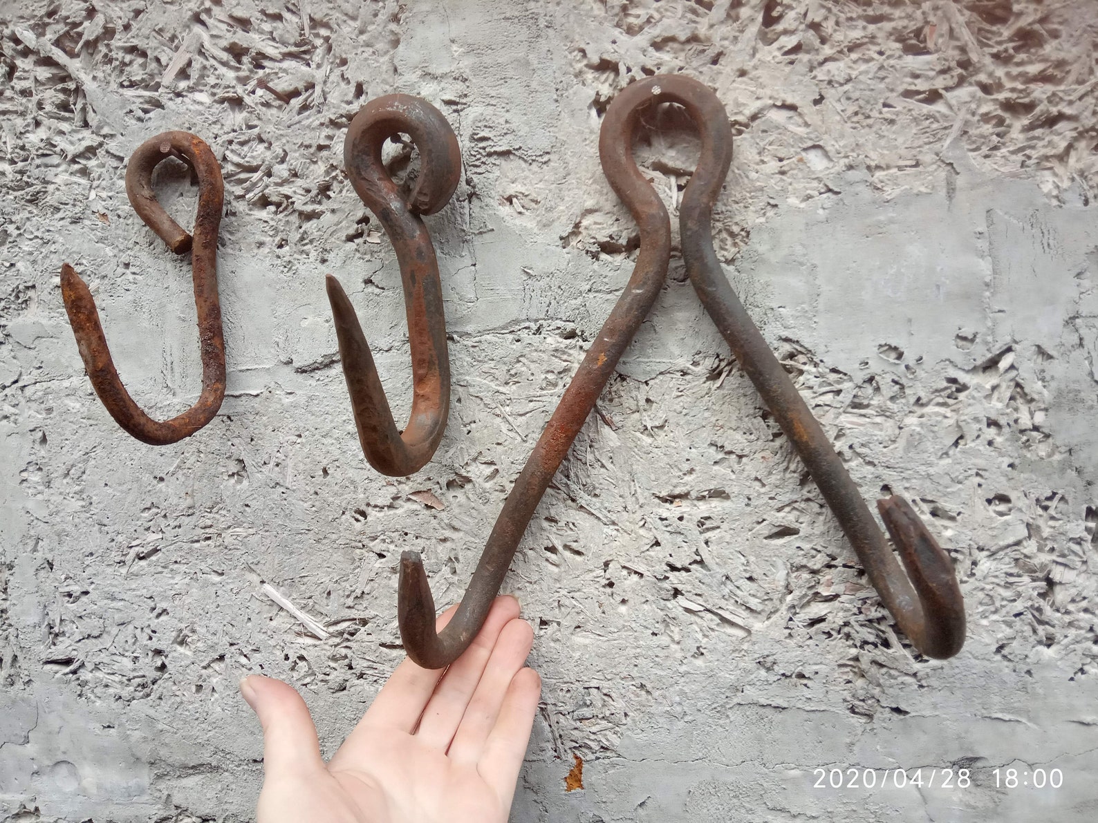 Large vintage rusty Hook / wall mounted / hook /rustic Etsy