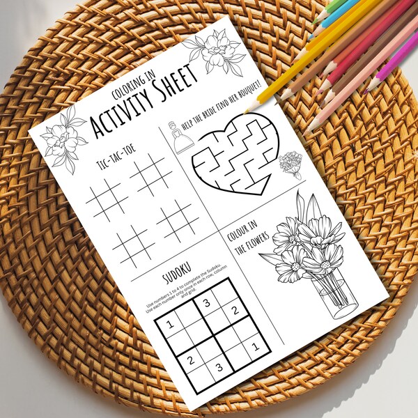 Table Size Coloring Sheets - Etsy