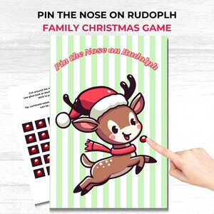 Pin the Nose on Rudolph | Family Christmas Holiday Game