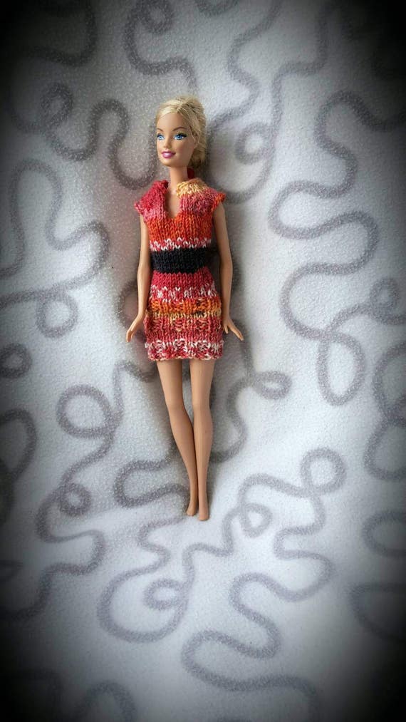 Handmade Sweater fits Barbie and other similar dolls Fuchsia great ornament too
