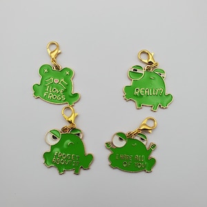 Frog Badge Reel Charm · Lanyard Charm · Keychain Accessory