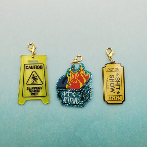 NSFW / Funny Badge Reel Charm · Lanyard Charm · Keychain Accessory