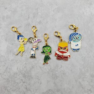 Emotions Badge Reel Charm, Charm for backpack, lanyard, zipper, or keychain