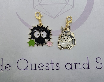 Inspired by Totoro / Soot Sprite Badge Reel Charm · Lanyard Charm · Keychain Accessory