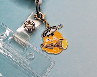 Calcifer / Howl's Moving Castle / Studio Ghibli Badge Reel Charm, Charm for backpack, lanyard, zipper, or keyring