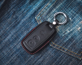 Suzuki covered Leather Key Fob case Ignis Vitara SX4 Swift Jimny Leather Handmade.