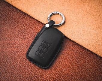 Lexus covered Leather Key Fob case IS250 IS300h ES250 ES300 RX350 RX450 NX200 UX250 UX300 LM F SPORT Leather Handmade.