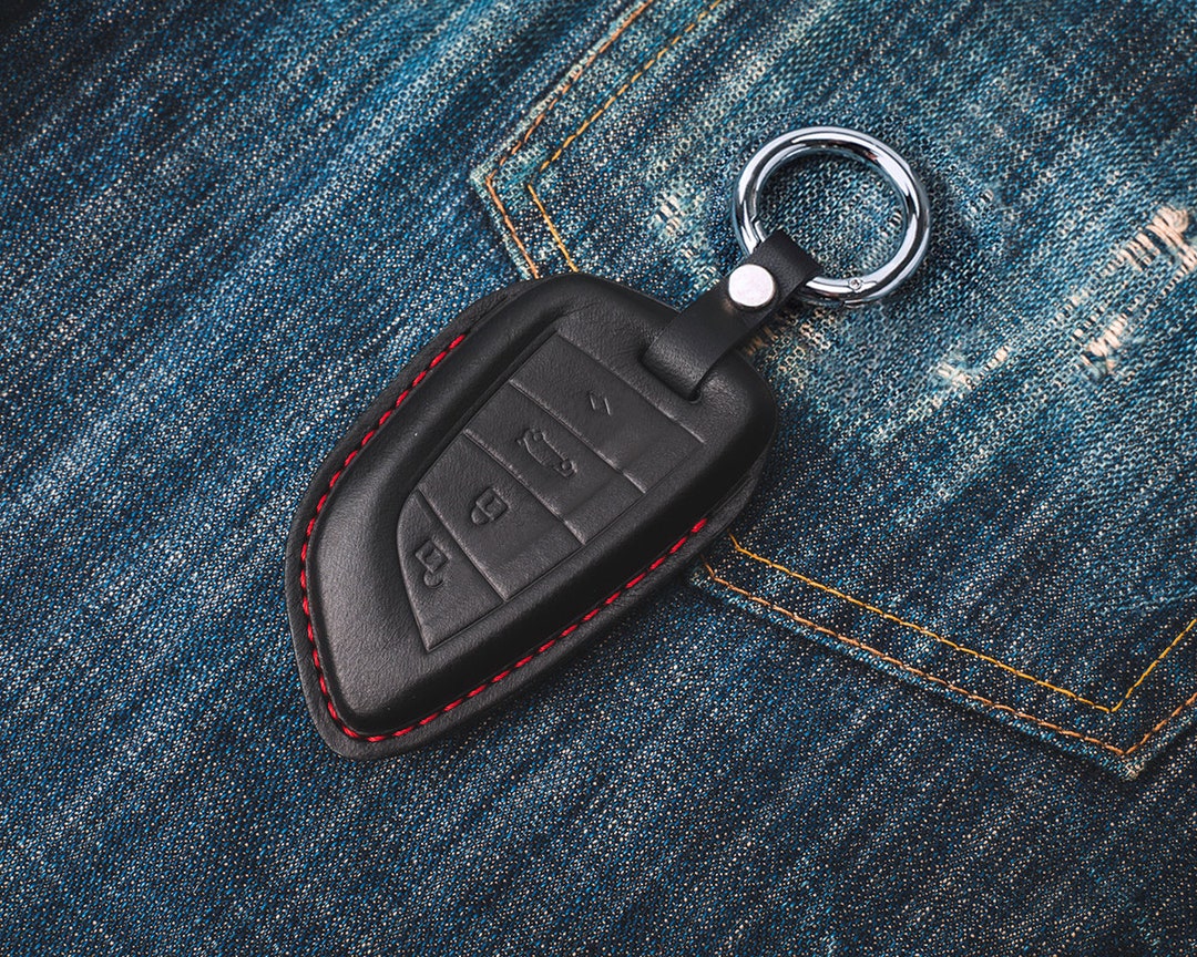Toyota Supra Covered Leather Key Fob Case Hilux Vios Yaris RAV4 Corolla ...