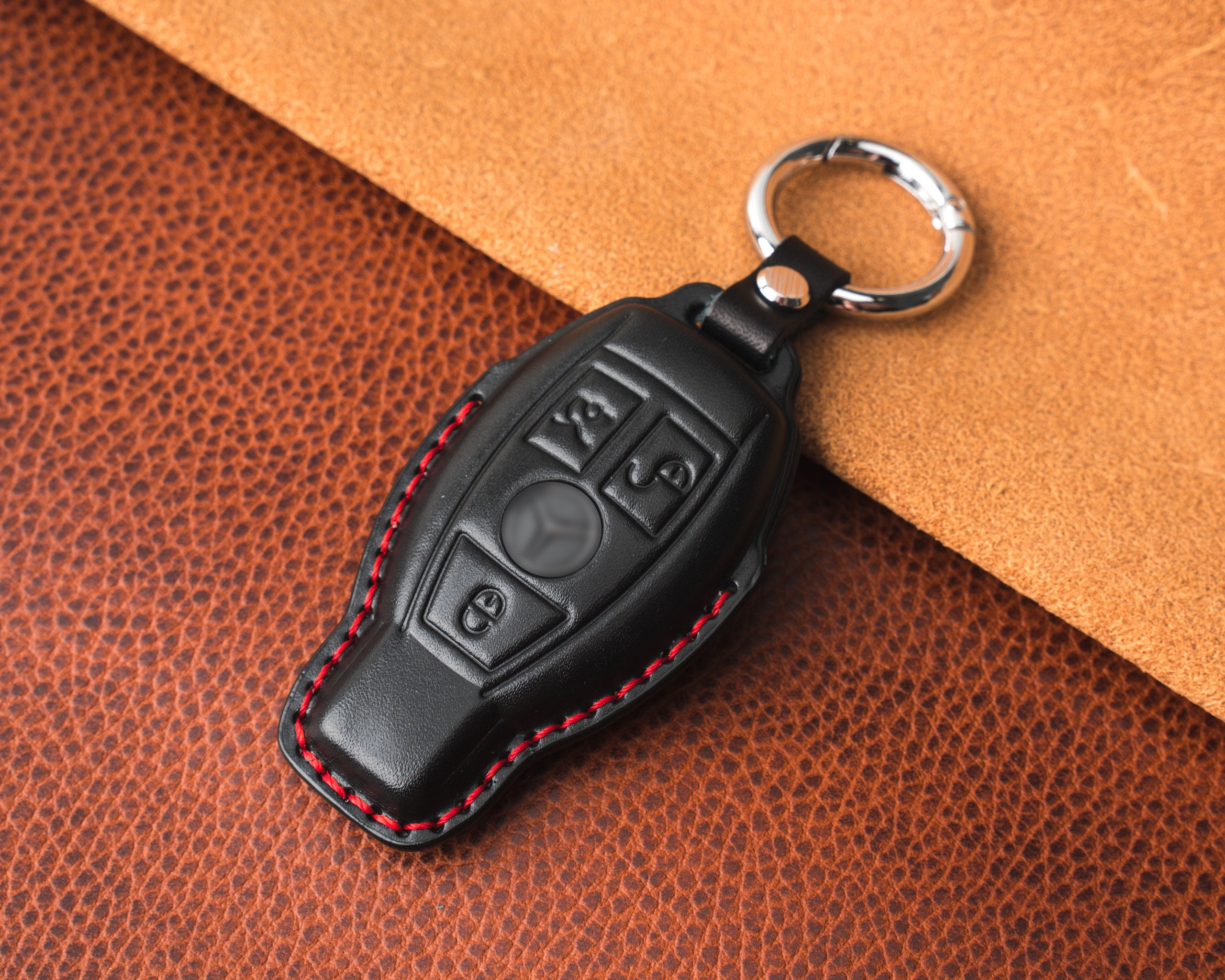 Keyless Go Schutz Autoschlüssel, echtes Leder 2 Stück RFID