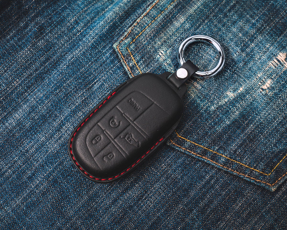 Key Fob Cover With Pu Leather Keychain For Grand Cherokee 200 300 Journey  Smart Key - Temu Bahrain