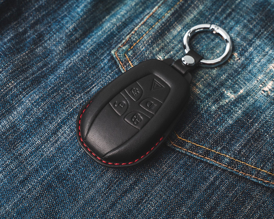 Jaguar leather key fob cover deals