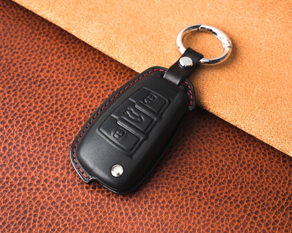 Audi Covered Leather Key Fob Case A1 A3 A4 A5 A8 Q2 Q3 Q5 Q7 RS RS6 RS7 Sline Avant Leather Handmade. Etsy