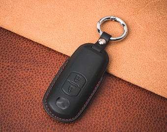 Mazda 2 Button covered Leather Key Fob case Mazda Mazda2 Mazda3 Mazda6 CX30 CX3 CX5 CX9 MX5 Leather Handmade.