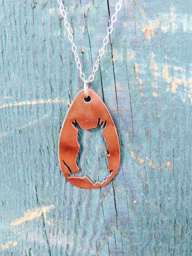 Owl Pendant / Copper Pendant/ Wise Owl Pendant / Hand cut pendant / Silhouette / Hand Cut Bird Penda