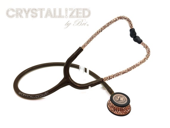 Custom Crystallized Littmann Classic Iii Stethoscope Nursing Doctors Medical Bling With Swarovski Crystals Blinged Rose Gold