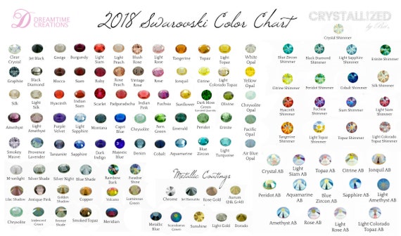 Swarovski Crystal Color Chart 2018